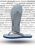 Ladies - Blue flip-flop with top layer Gray - Image 2