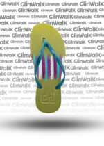 Ladies - Printed Maroon flip-flop with top layer Green