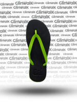 Ladies - Black, Light Green, Black sandwich flip-flop